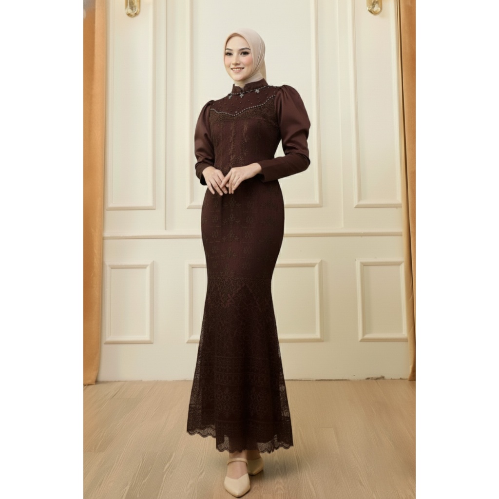 Gamis Laura Dress Kondangan Wanita Gamis Pesta Wanita Terbaru Model Duyung