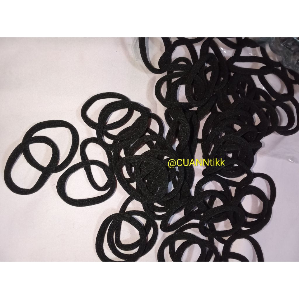 ^cuanntikk^  ikat rambut hitam. ikat rambut karet hitam. ikat rambut tahan lama. ikat rambut wanita.