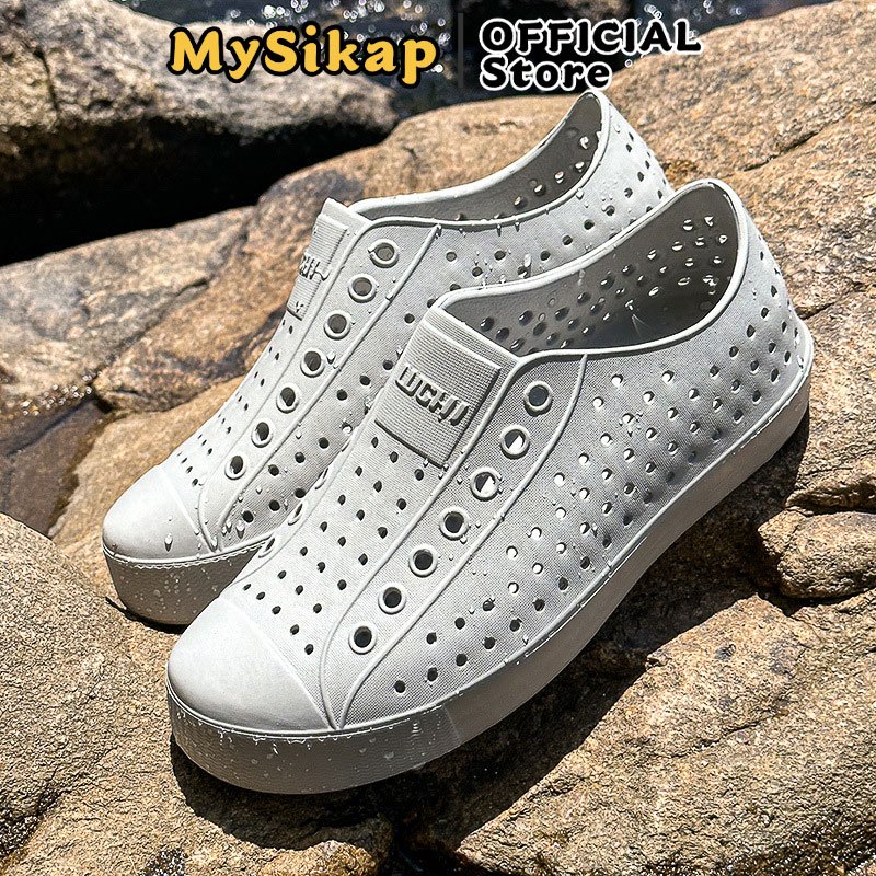 MySikap 2025 Sandal Pria Hitam Sepatu Karet Pria Dewasa Casual Sandal Clogs Pria Sandal Pria Nyaman