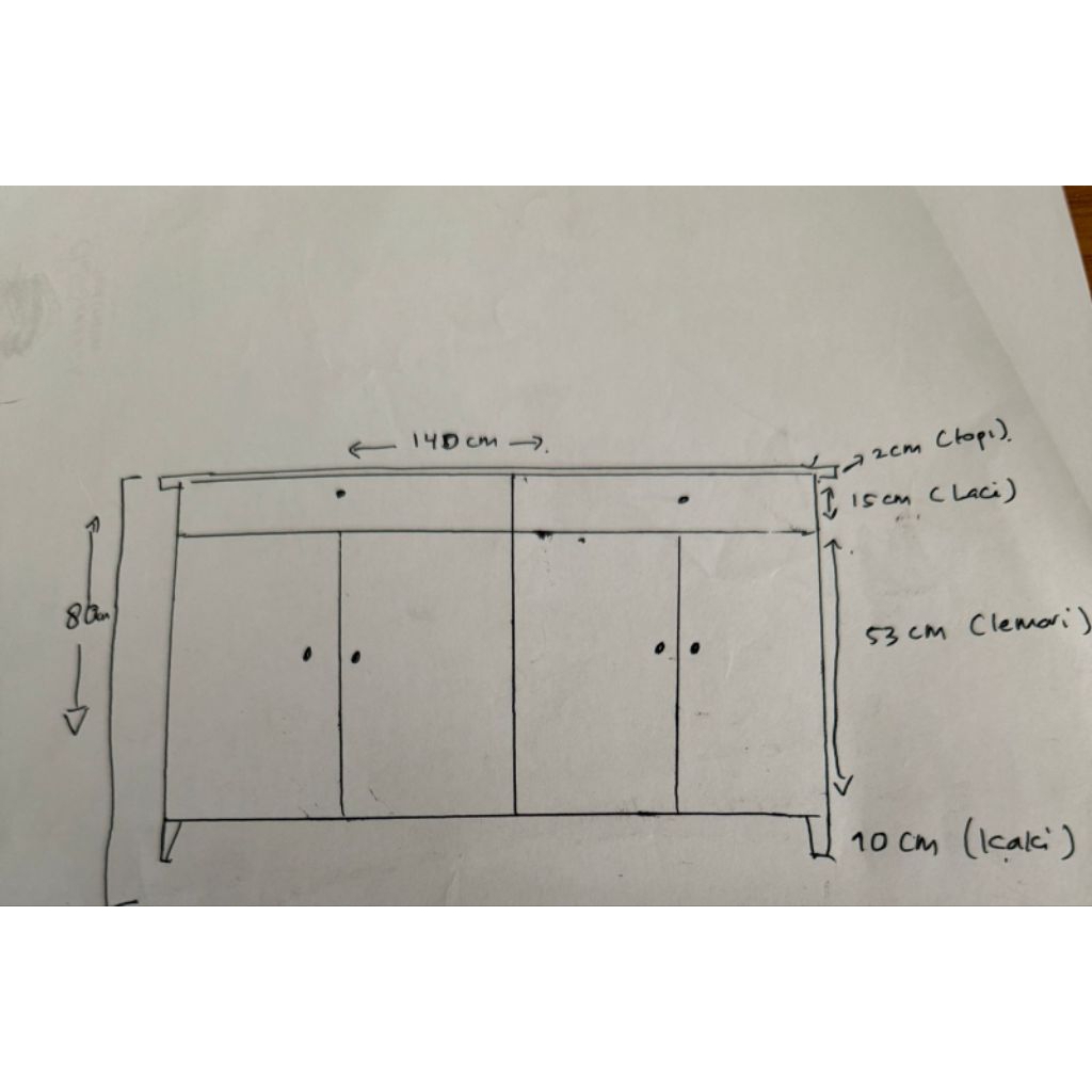 bufet minimalis jati jepara