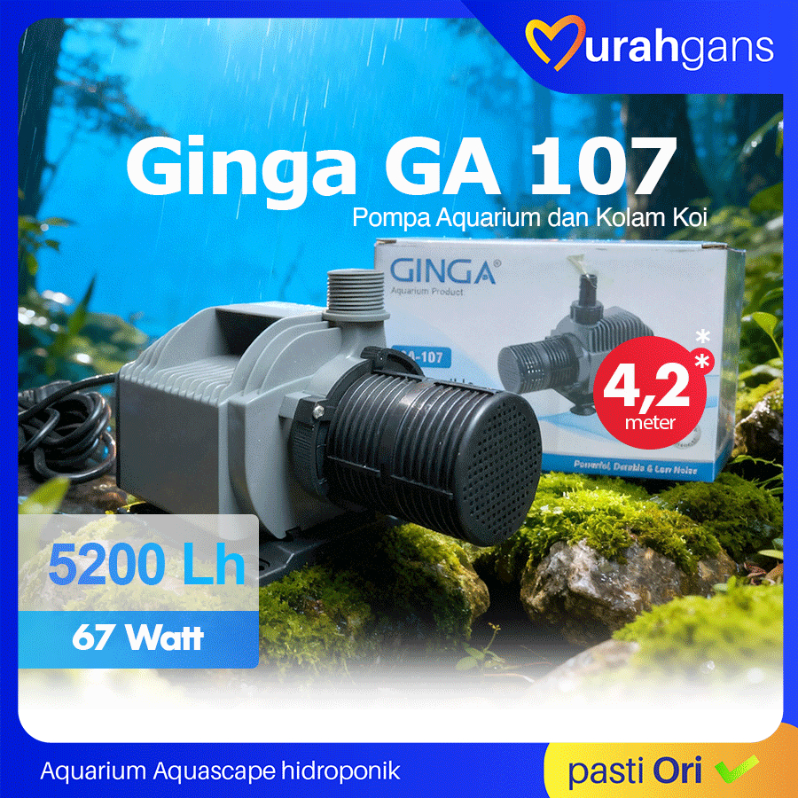 Pompa GINGA GA 107 Pompa Aquairum Kolam Koi 5200 LPH