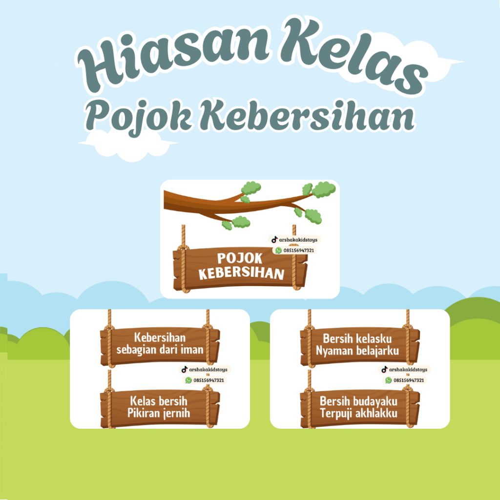 [Hiasan Kelas] - Pojok Kebersihan | Dekorasi Kelas | Hiasan Kelas | Hiasan Dinding