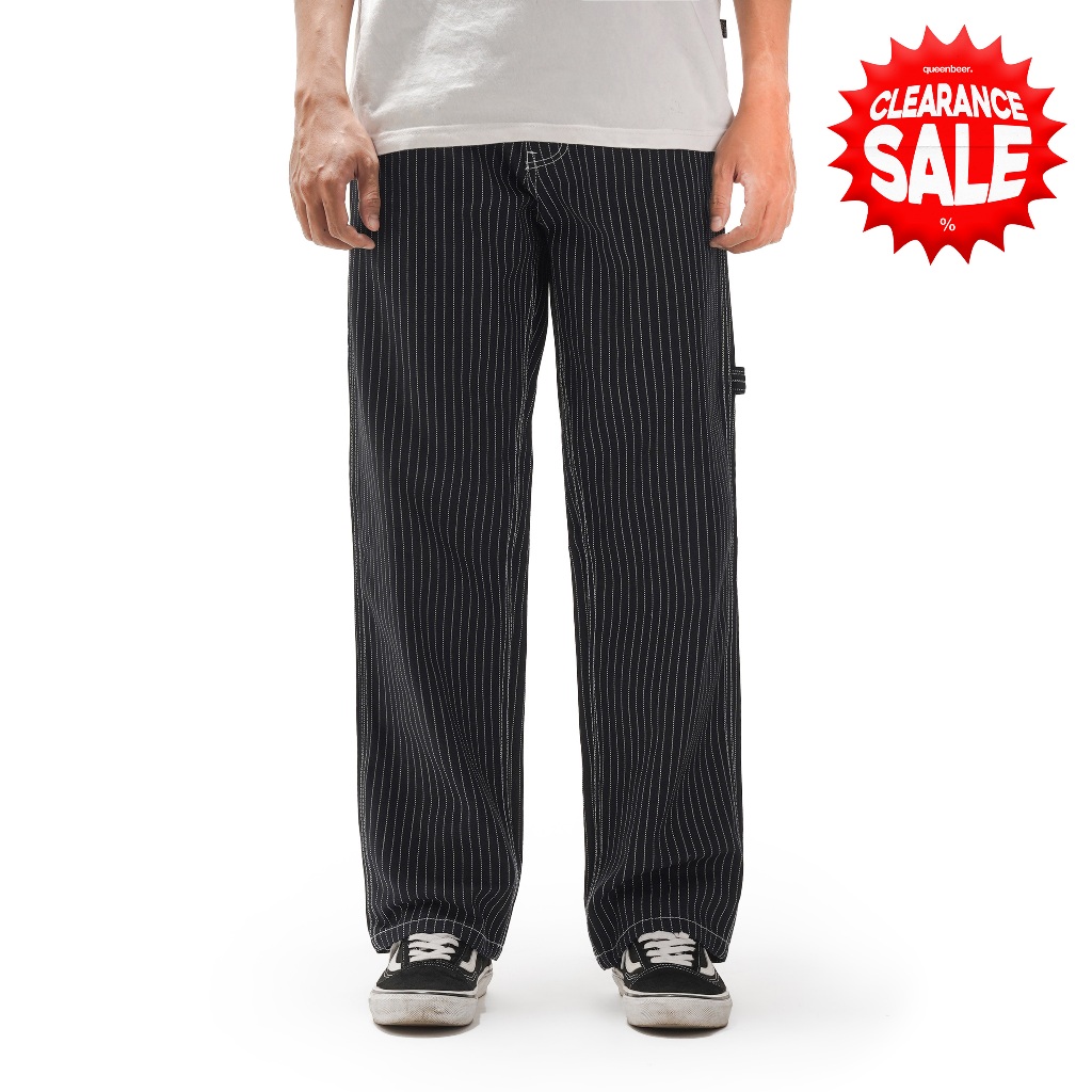 Queenbeer - Wabash Carpenter Pants Loose Fit Hustle Blue