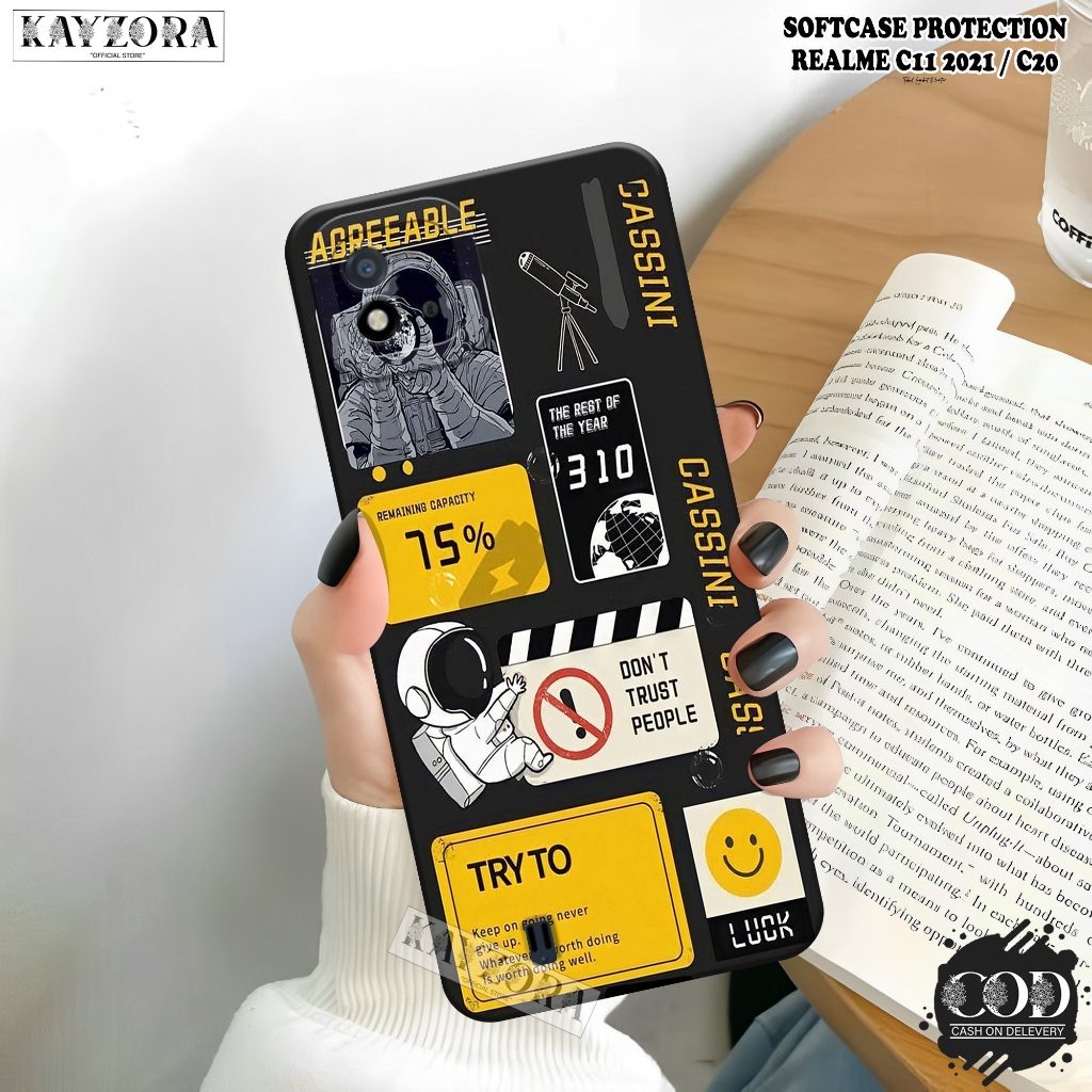 Case REALME C11 2021 / C20 Terbaru - Fashion Case Astronaut - Casing REALME C11 2021 / C20 - Silikon