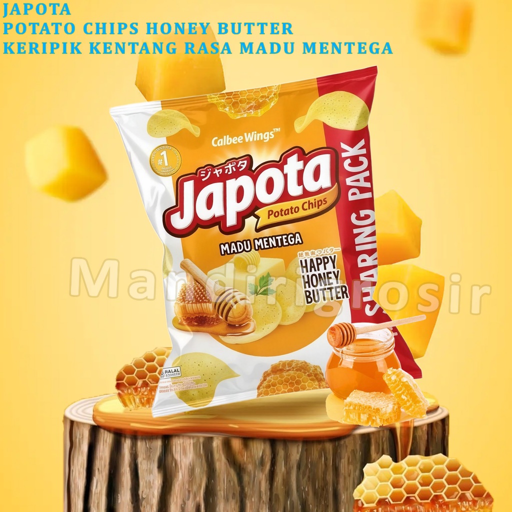 Potato Chips Honey * Japota * Keripik Kentang Rasa Madu Mentega * 120gr