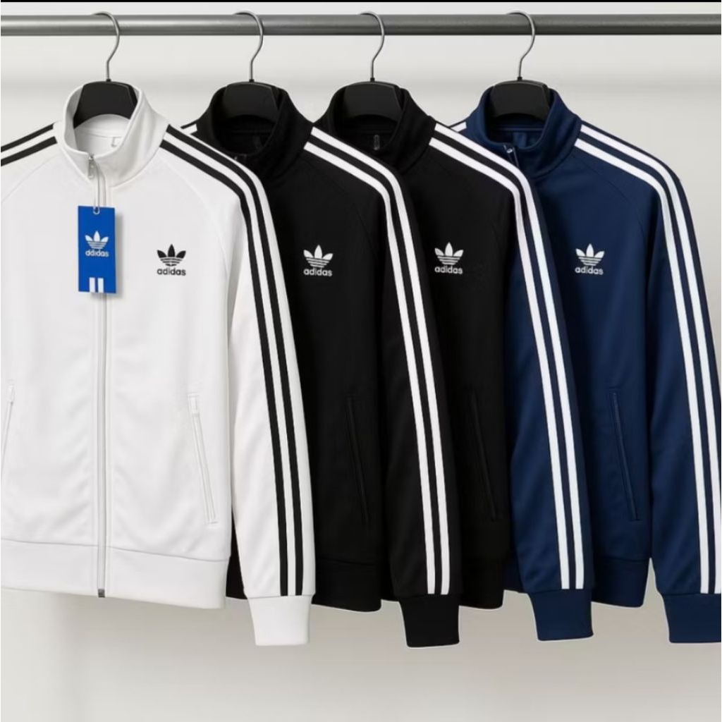 jacket anak adidas sport unisex pria/wanita garis 3 usia 5-13 thn