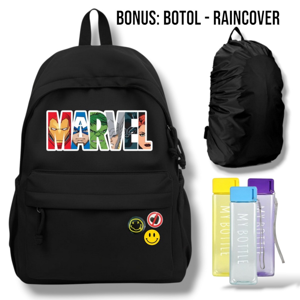 tas marvel - tas ransel marvel -  tas sekolah avengers -  tas ransel remaja -  tas pria wanita -  ta