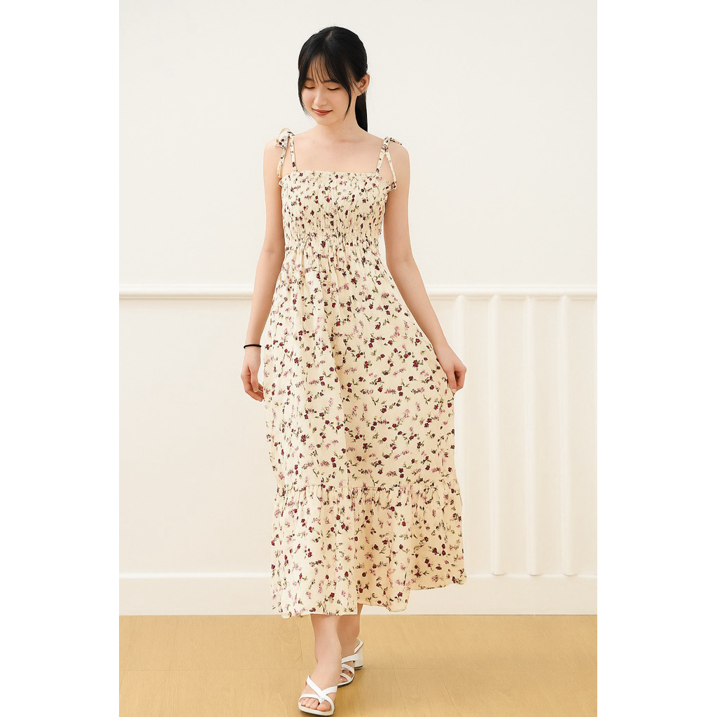 CANDAKENSII DRESS TALI WANITA / DRESS TANKTOP PANJANG SEMATA KAKI/ BABYDOLL PANJANG / Dress Ayuna