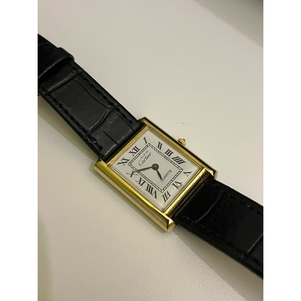 Cartier Tank Watch - Warna Emas - Jam tangan vintage