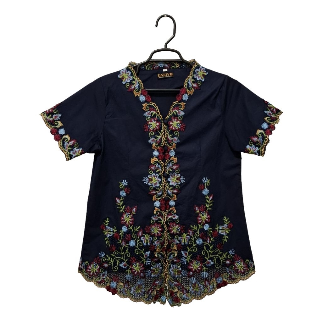 (Preloved) Kebaya Encim Biru Navy