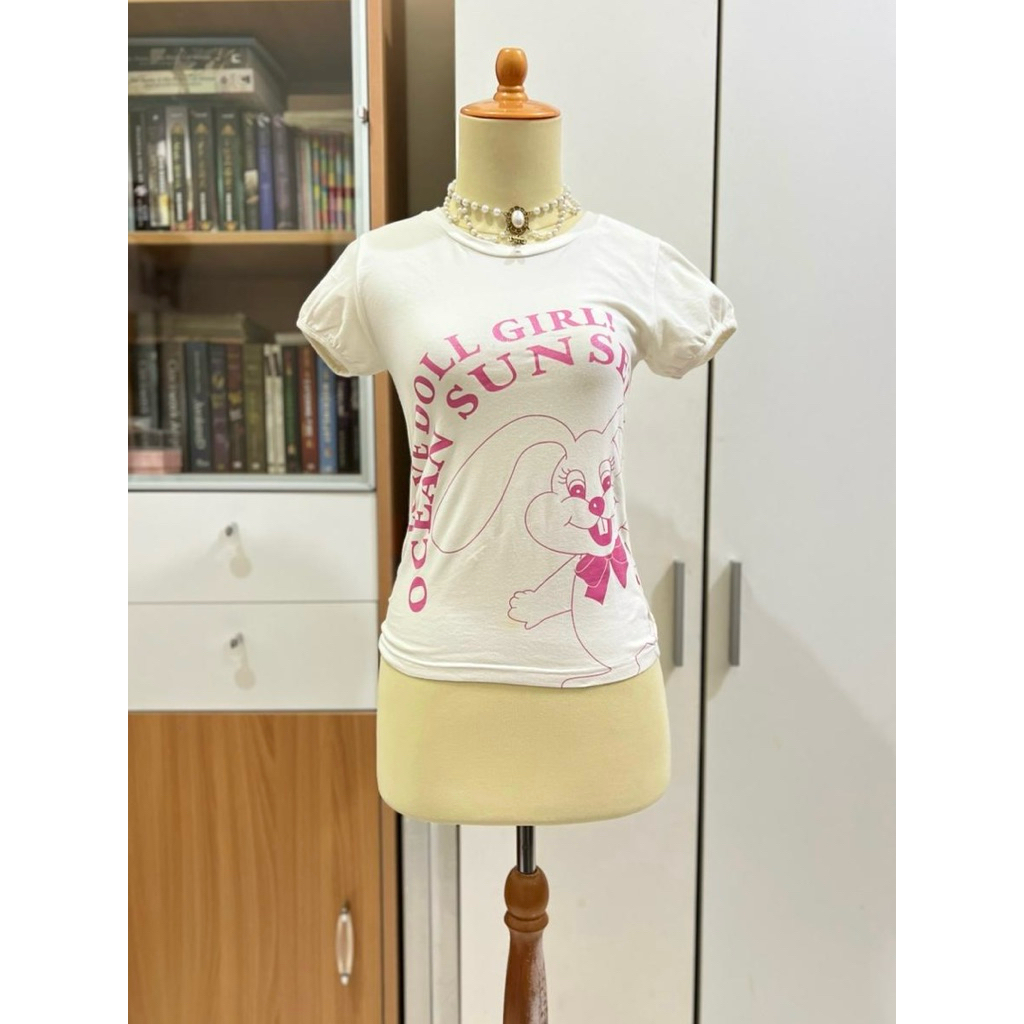 Atasan Kaos Liz Lisa Doll Cute Bunny Kawaii