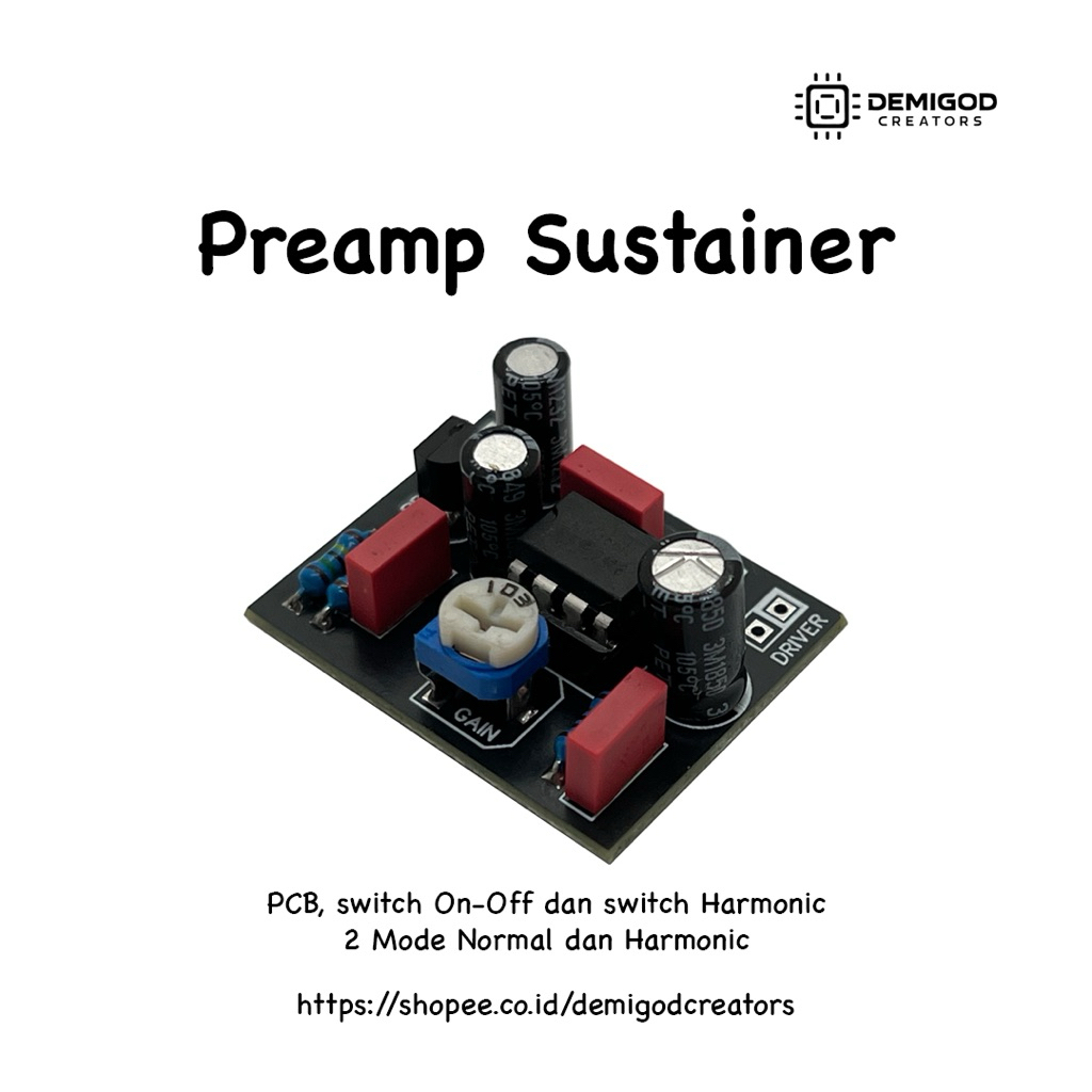 Preamp Sustainer Gitar Tanpa Driver