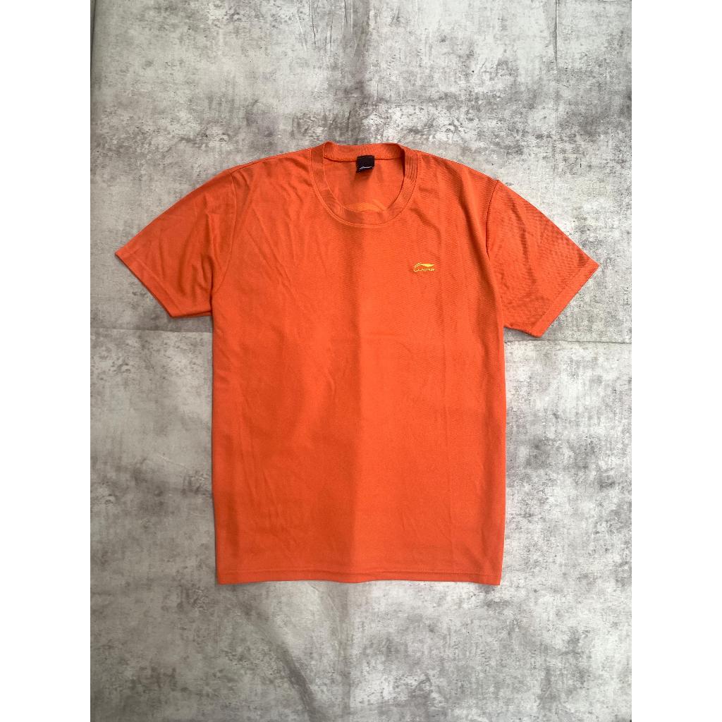 preloved li ning kaos baju jersey olahraga running lari sport gym trail run tennis basket badminton 