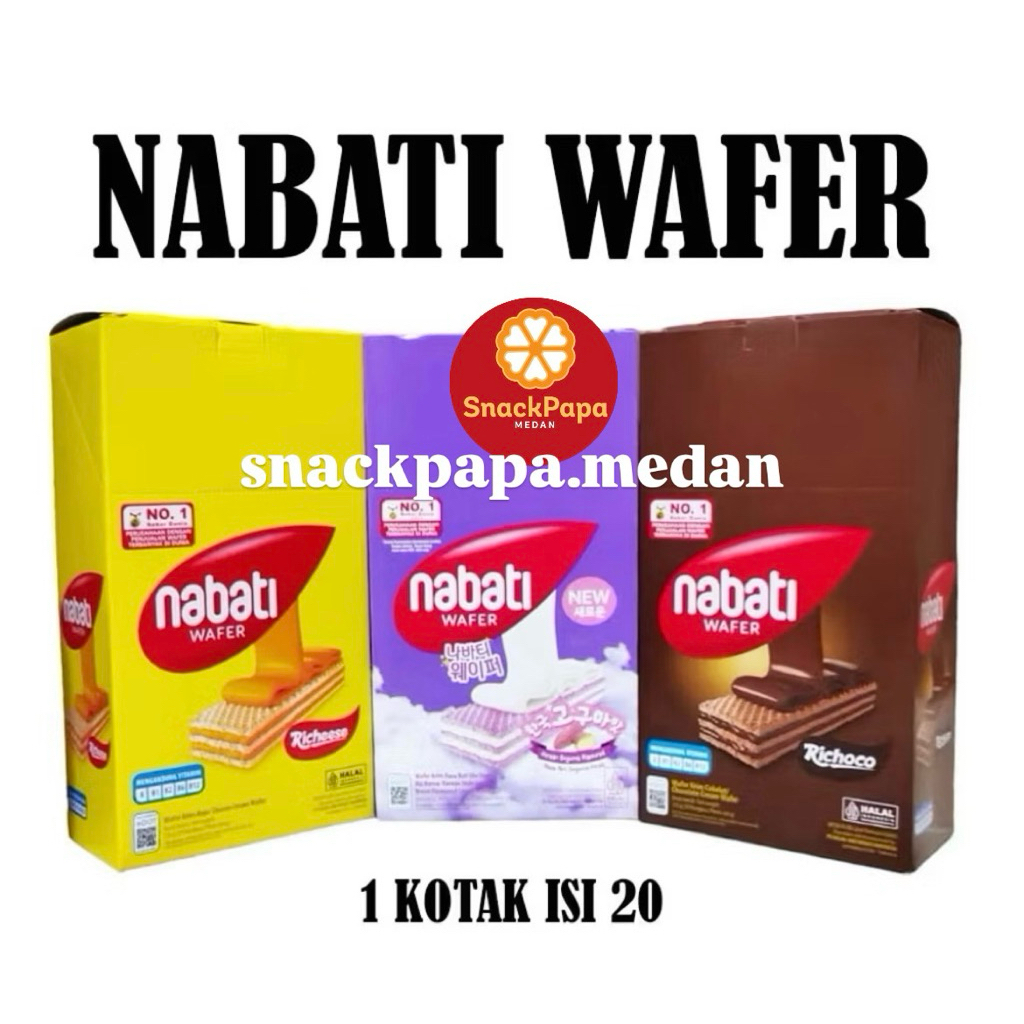 NABATI WAFER 500 KEJU / COKELAT [1 BOX ISI 20 PCS] / NABATI WAFER RICHEESE / NABATI WAFER RICHOCO