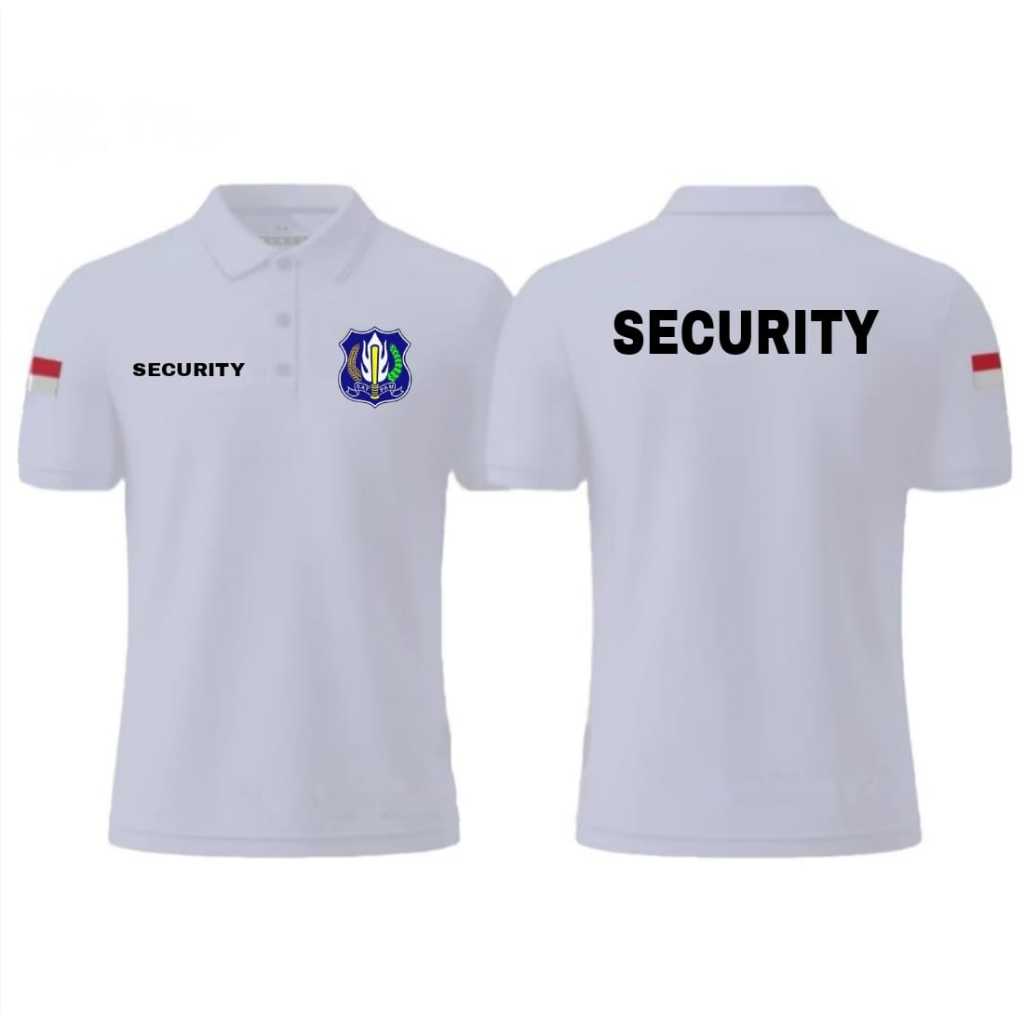 Kaos Polo Seragam SECURITY Biru DB Hitam/Kaos Kerah Lengan Pendek/Kaos Polo Wangki dewasa Terbaru