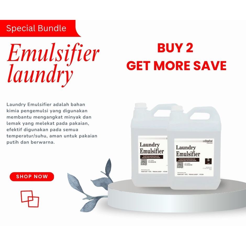 Emulsifier laundry - Pembersih minyak & Lemak (Paket Bundling 2)