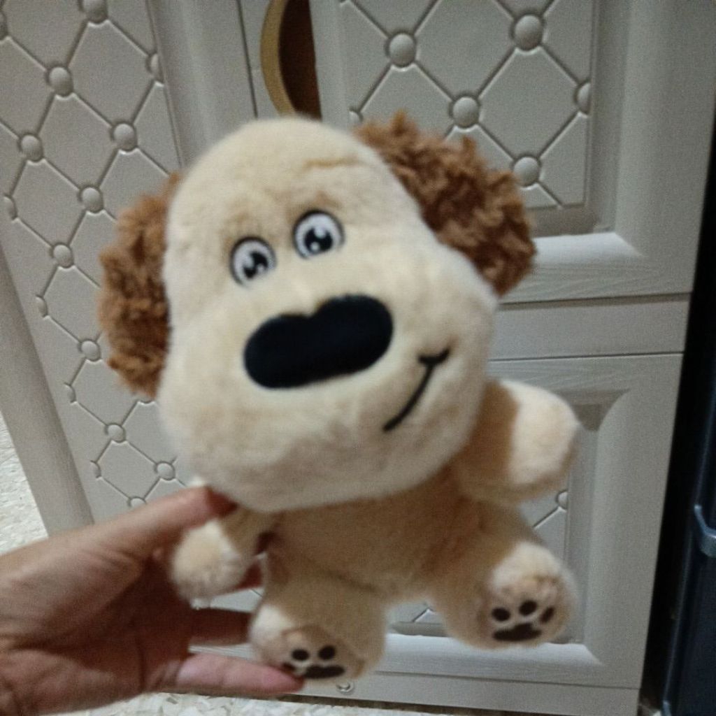 Boneka anjing coklat / cream