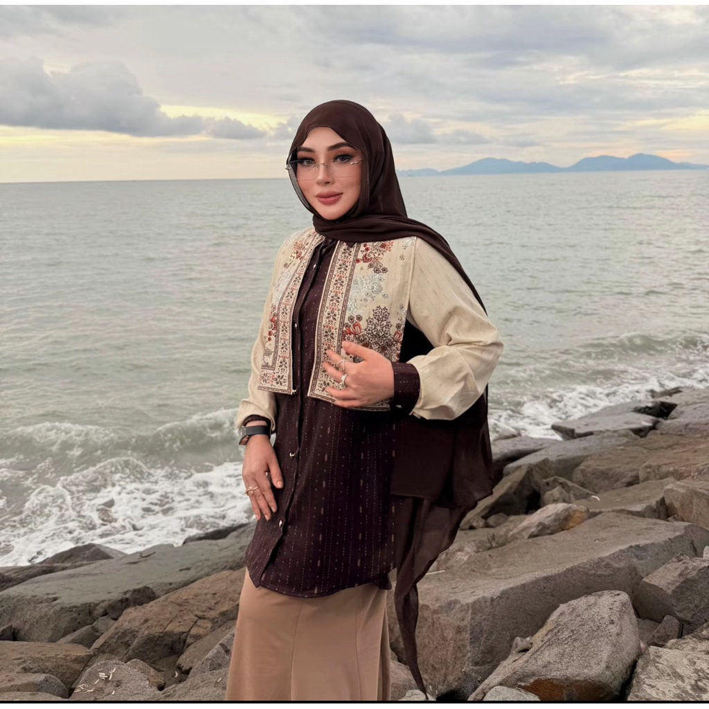 Kemeja silk Shellasaukia original