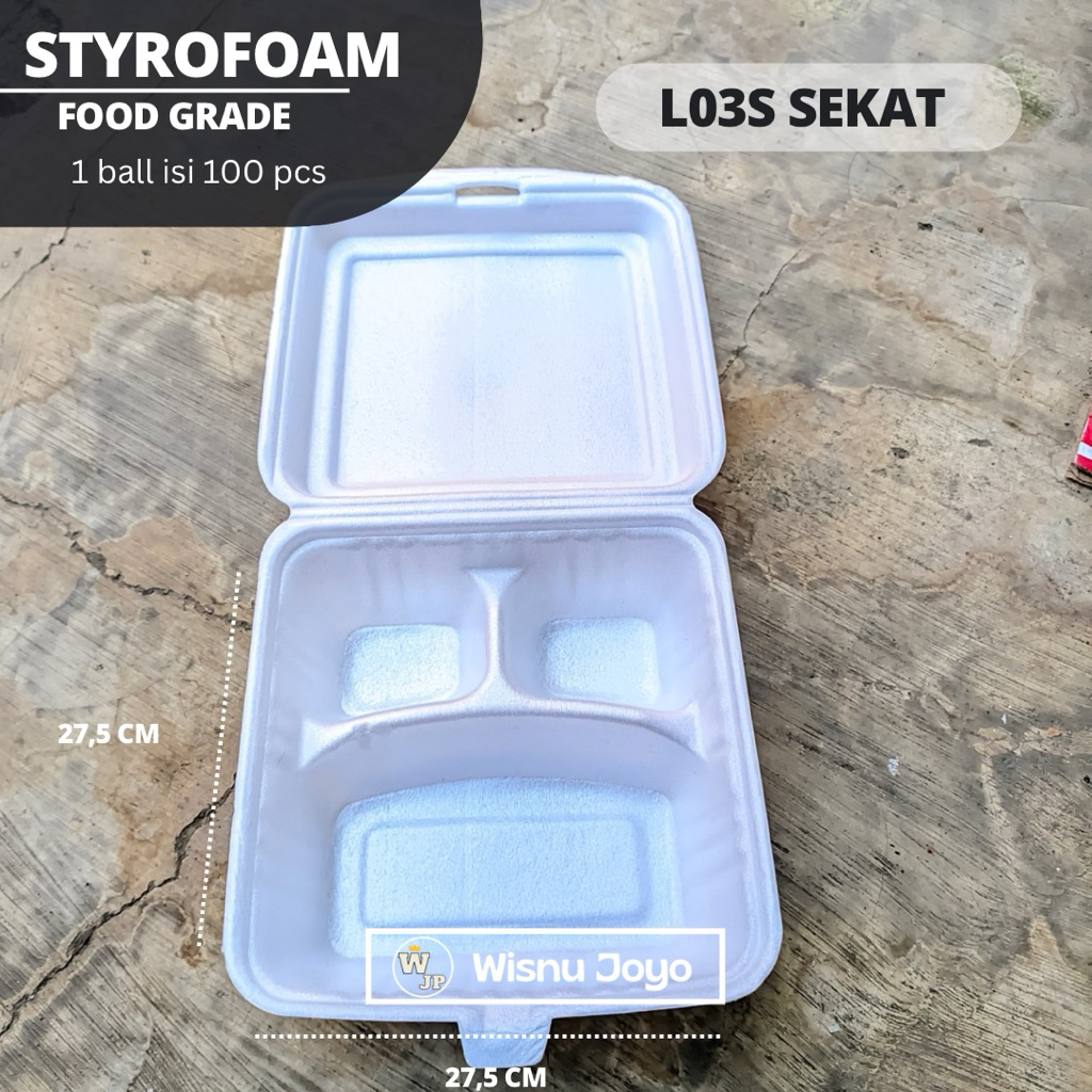 Foam Kotak Makanan GPS KHUSUS INSTAN AREA MOJOKERTO / Foam sekat nasi