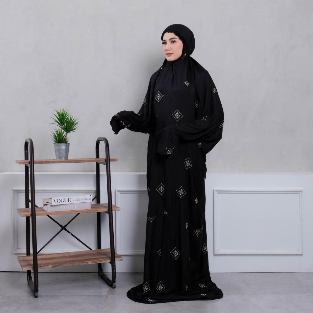 mukena terusan rayon premium