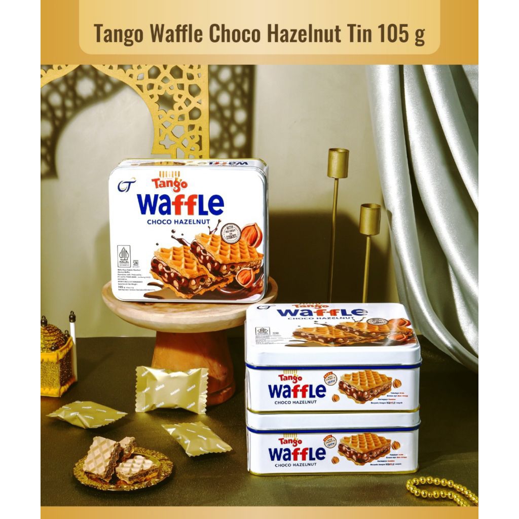 TANGO Waffle Choco Hazelnut 105 gr (kemasan kaleng)