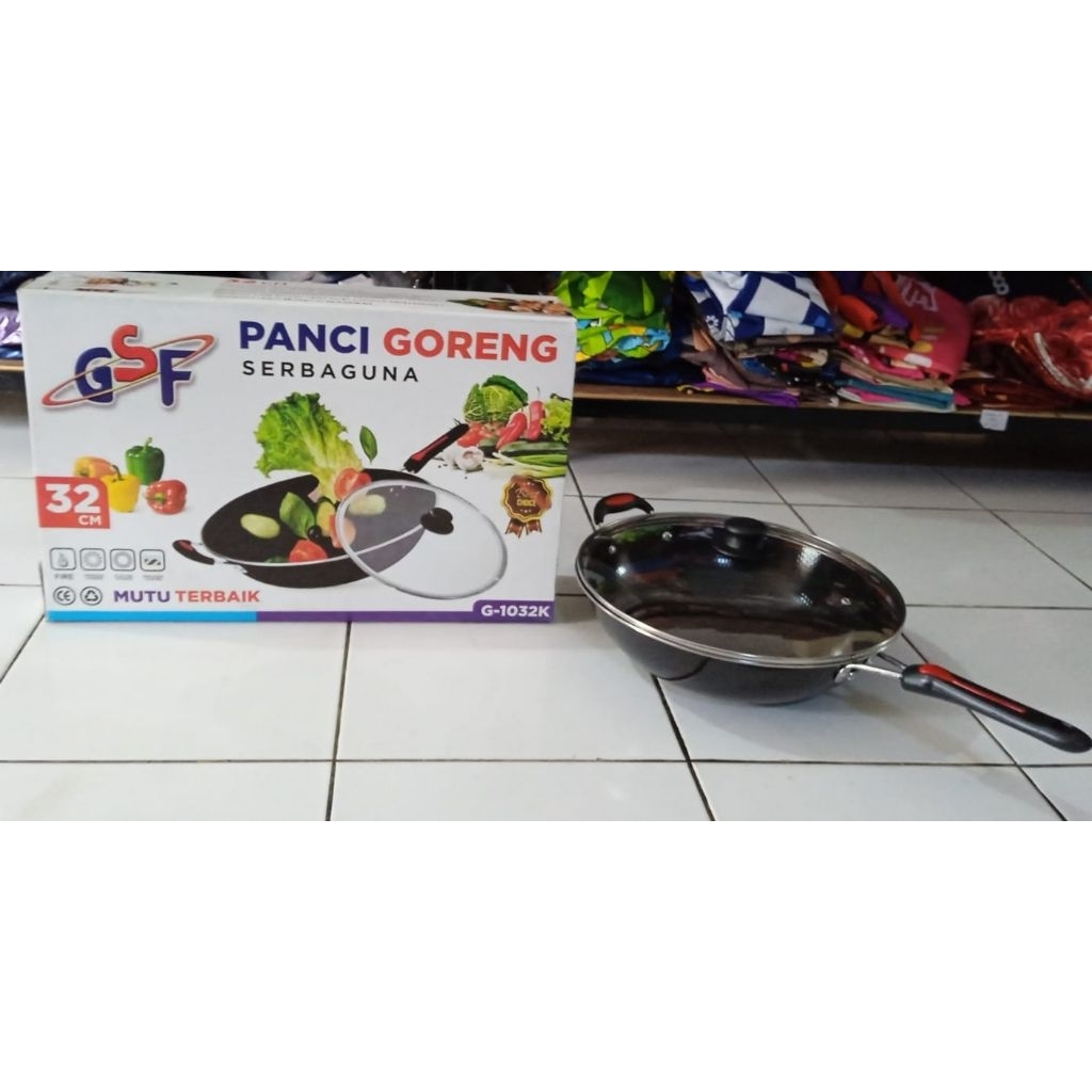 Panci Goreng Tutup Kaca GSF 32cm