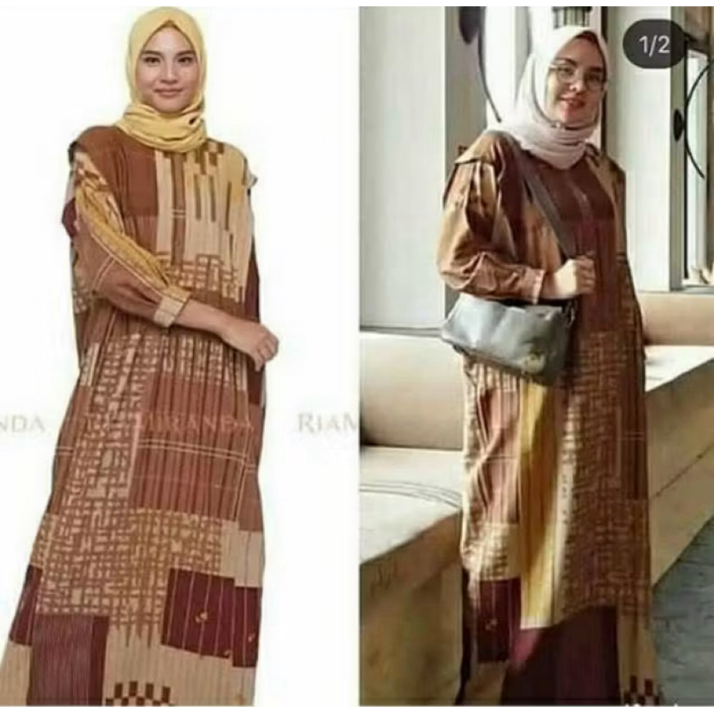 SALE New Kinanti Dress Maroon Ria Miranda 400k