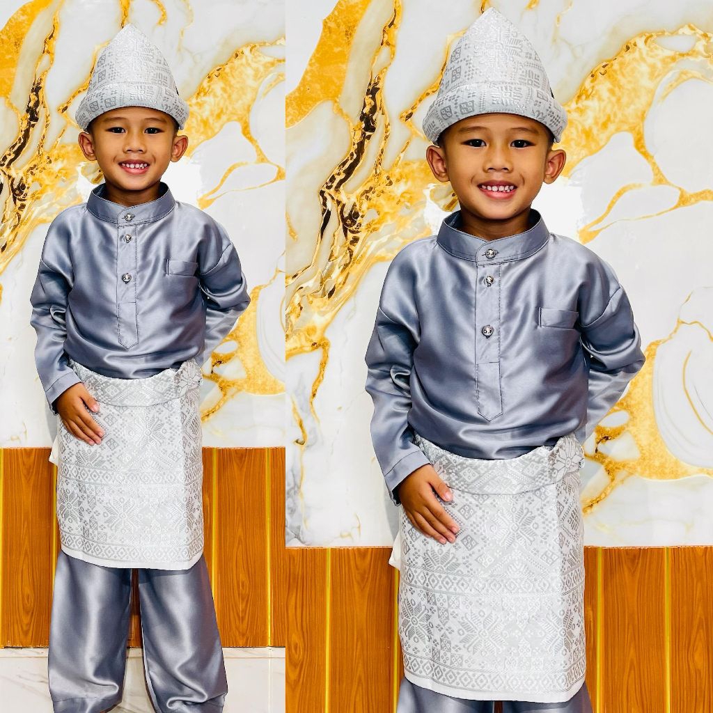 set baju celana teluk belanga setelan kurung melayu