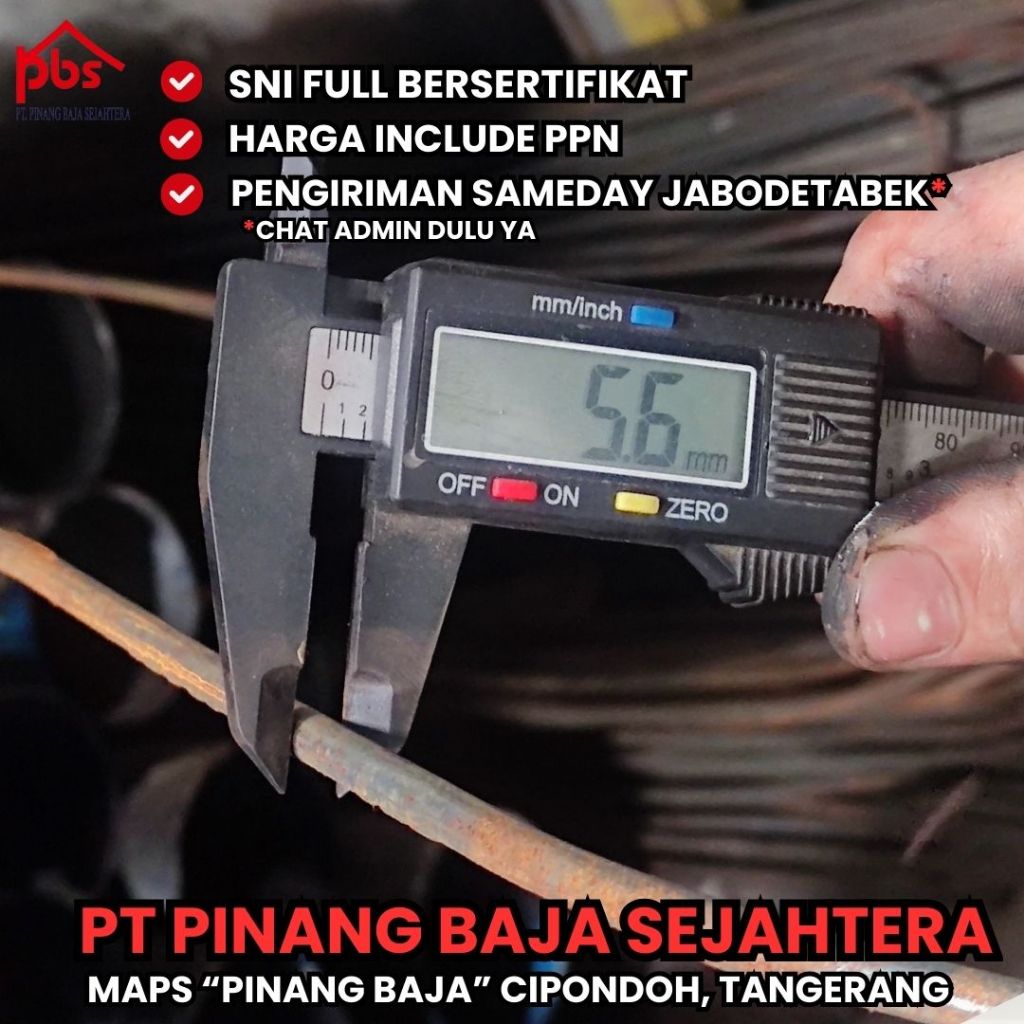 Besi Beton / Besi Behel 6mm SNI (Toleransi 0.3)