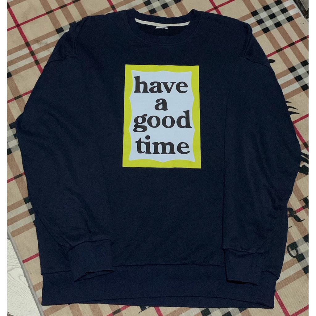 crewneck CN HAGT big logo warna navy