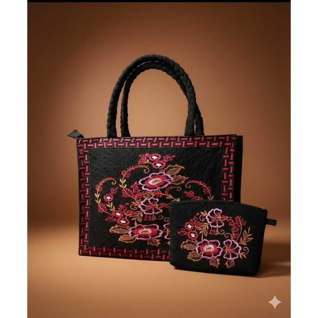 Tas Traveling Wanita / Tas Traveling Pakaian / Tas Besar Bordir