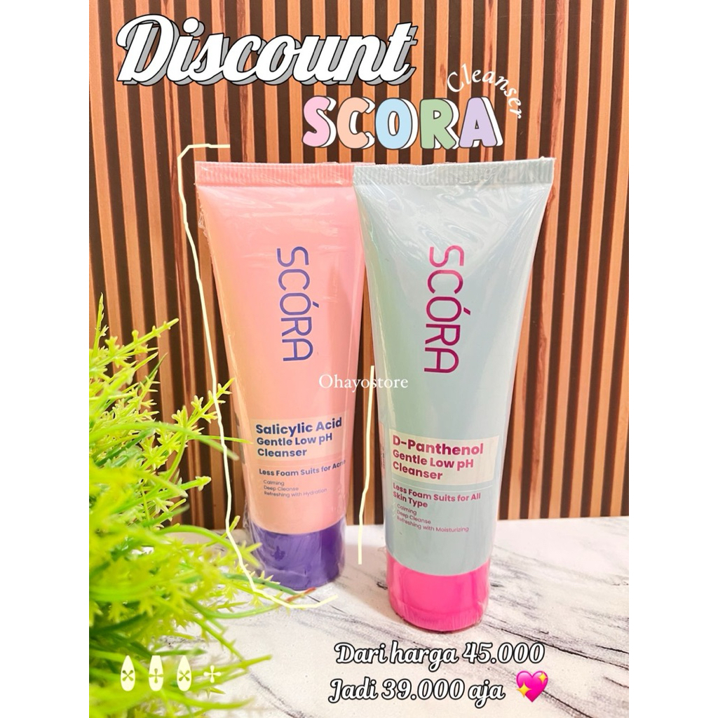 Scora Facial wash / Salicylic Acid Gentle Low PH Cleanser 100ml / Phantenol Gentle Low PH Cleanser 1