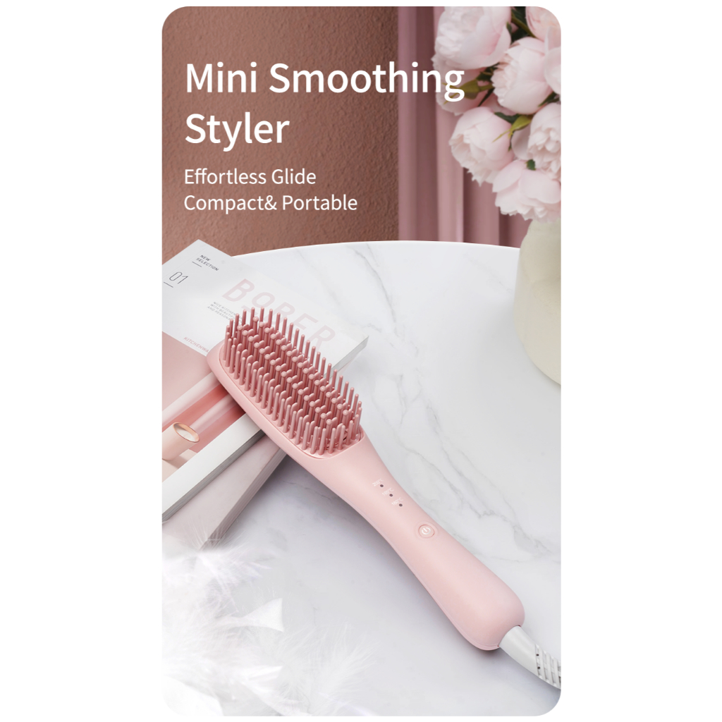 LivChic Catokan Sisir Pelurus Rambut LB401mini 54 Watts sisir rambut