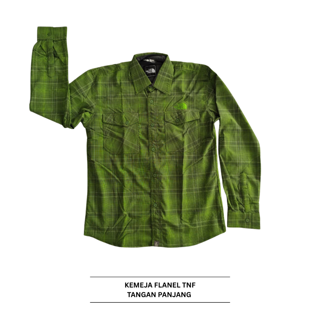 kemeja flanel The North Face TNF lengan panjang