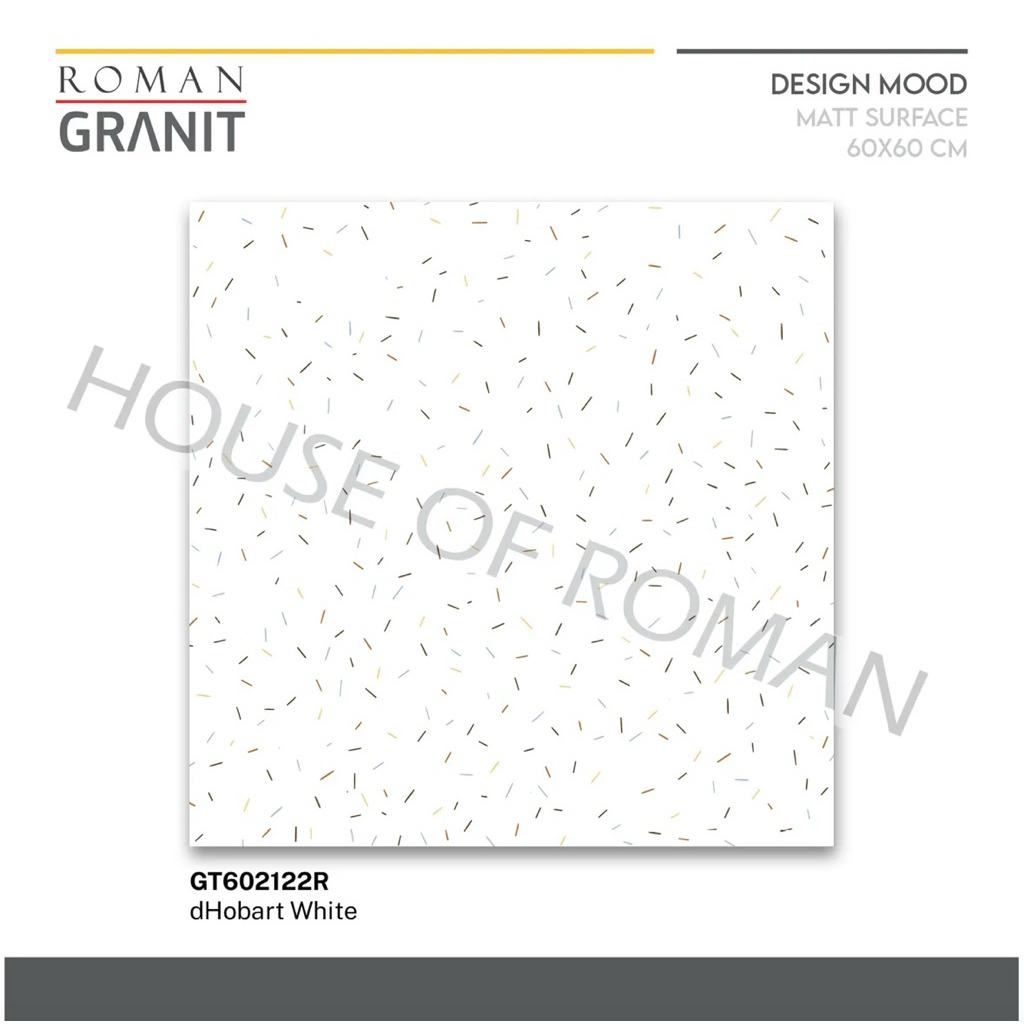 Roman dHobart White/Granit Roman Terrazo 60x60/Keramik Dinding Dapur Minimalis/Keramik Kamar Mandi/L