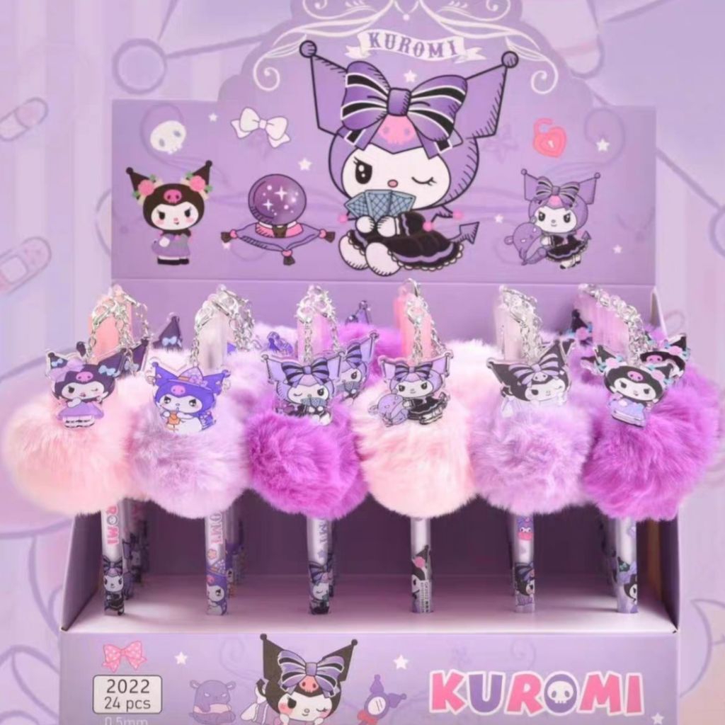 PULPEN BULU / PULPEN POMPOM / PEN POMPOM / PULPEN UNIK / BALLPOINT BULU POMPOM / PULPEN KUROMI / PEN