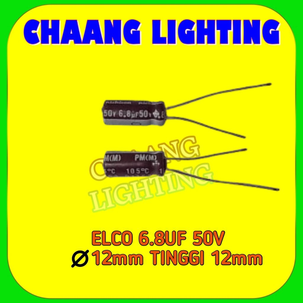 6.8UF 50V KAPASITOR ELKO 6.8UF 50V CAPASITOR ELCO 6.8UF 50V ELCO 6.8UF 50V 105°C