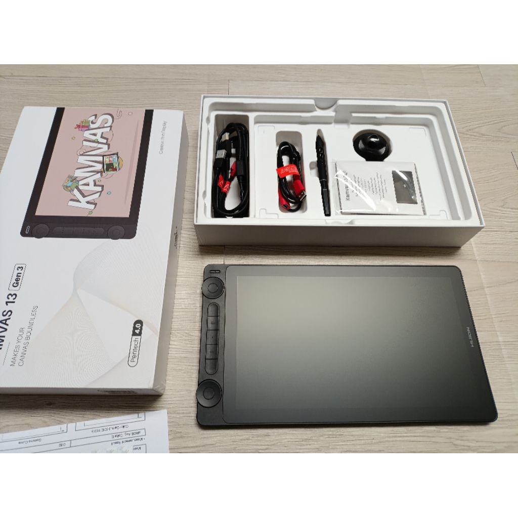Huion kamvas 13 pro display tablet fullset box kondisi mint mulus
