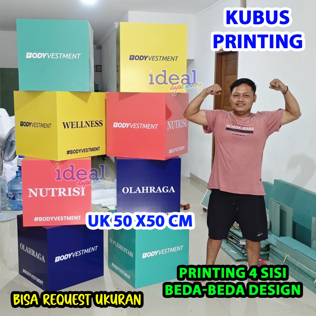 Box printing / kubus printing / podium printing / Box promosi / kubus promosi / kotak promosi / balo