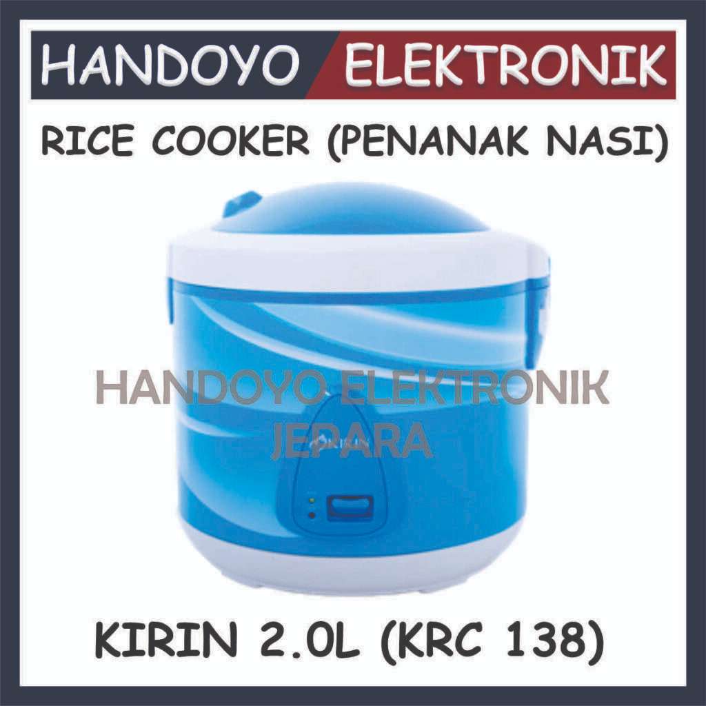 RICE COOKER/MAGIC COM KIRIN 2L KRC-138 GARANSI DAN PASTINYA ORIGINAL 100%