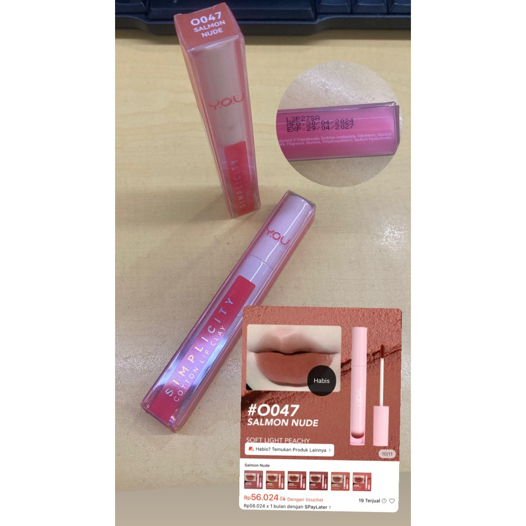 YOU SIMPLICITY COTTON LIP CLAY || YOU LIPSTIK || LIPSTIK YOU