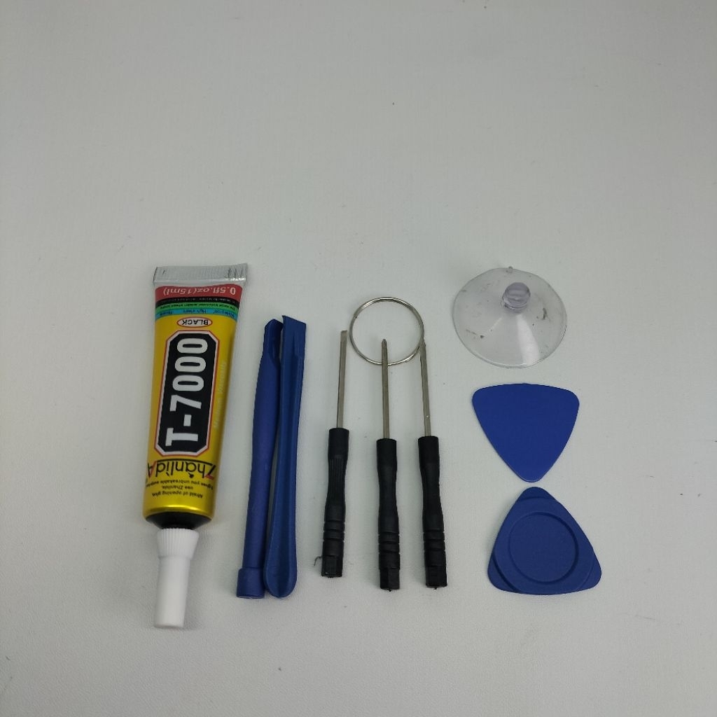 Obeng Set 8 in 1 Obeng Hp / Obeng Mini Set + Lem B7000 15ML + Lem T7000 15ML + Lem B7000 15ml