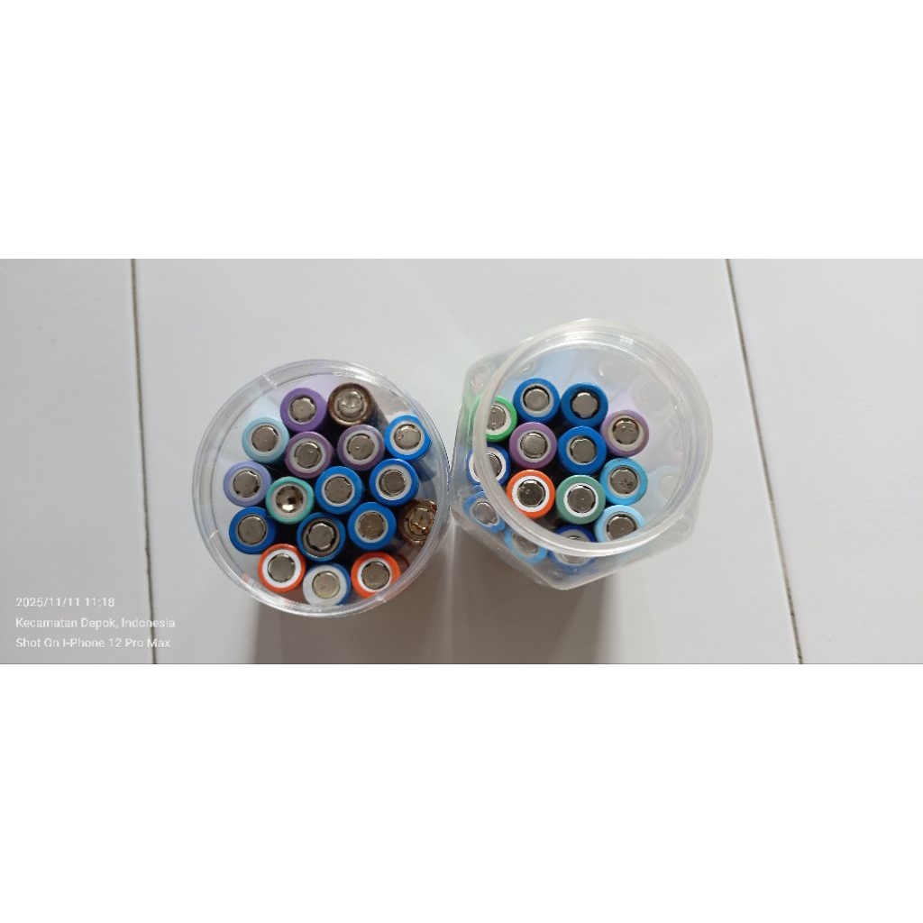 Baterai bekas copotan laptop power Bank vapor senter mainan