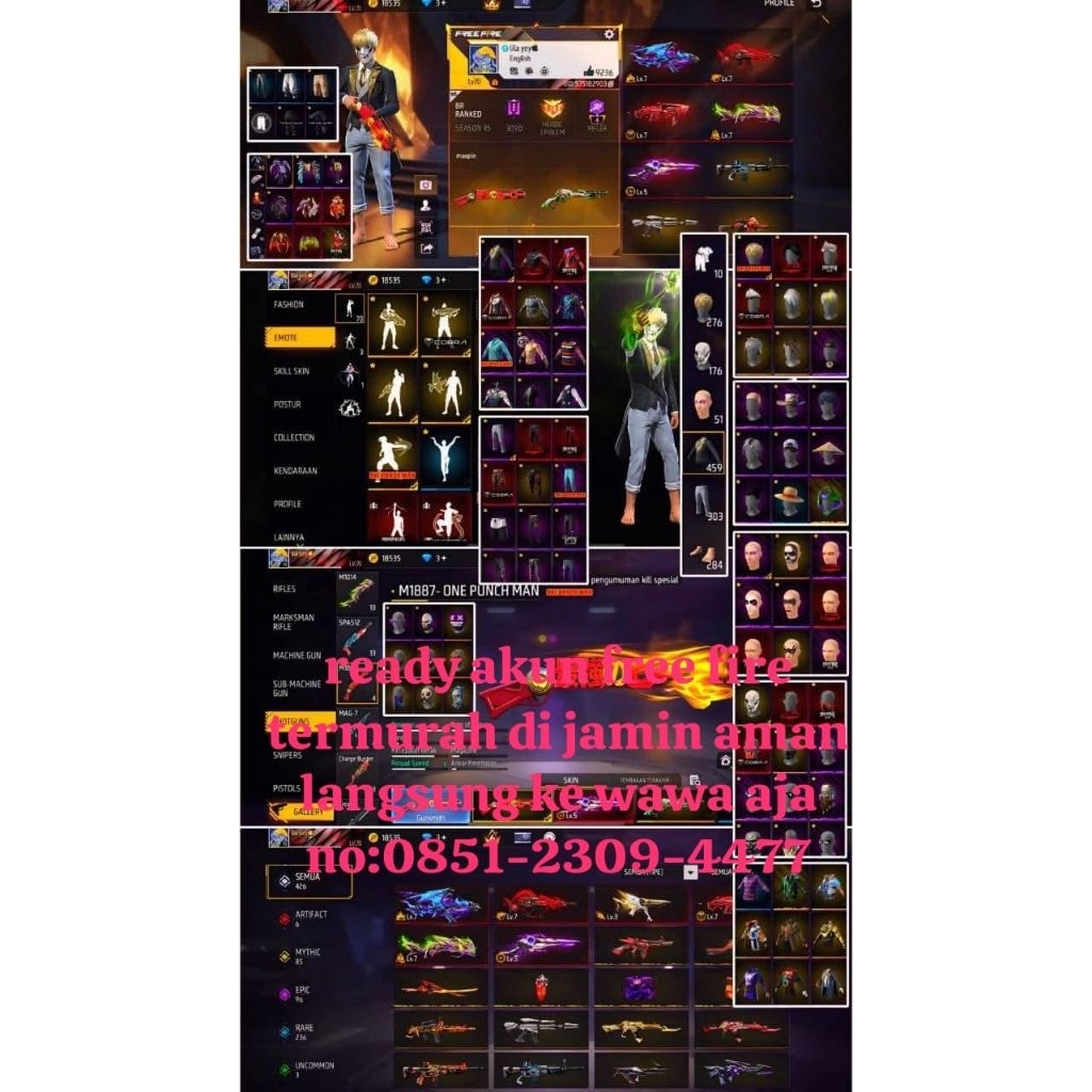 jual akun ff di jamin aman