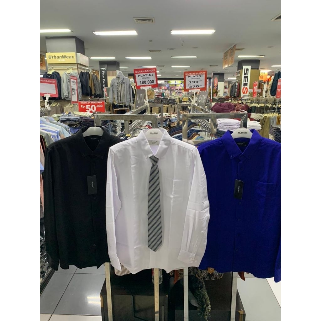 Platini Kemeja Lengan Panjang Polyester