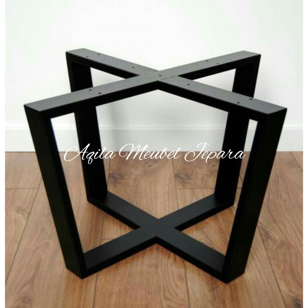 kaki meja besi hollow custom