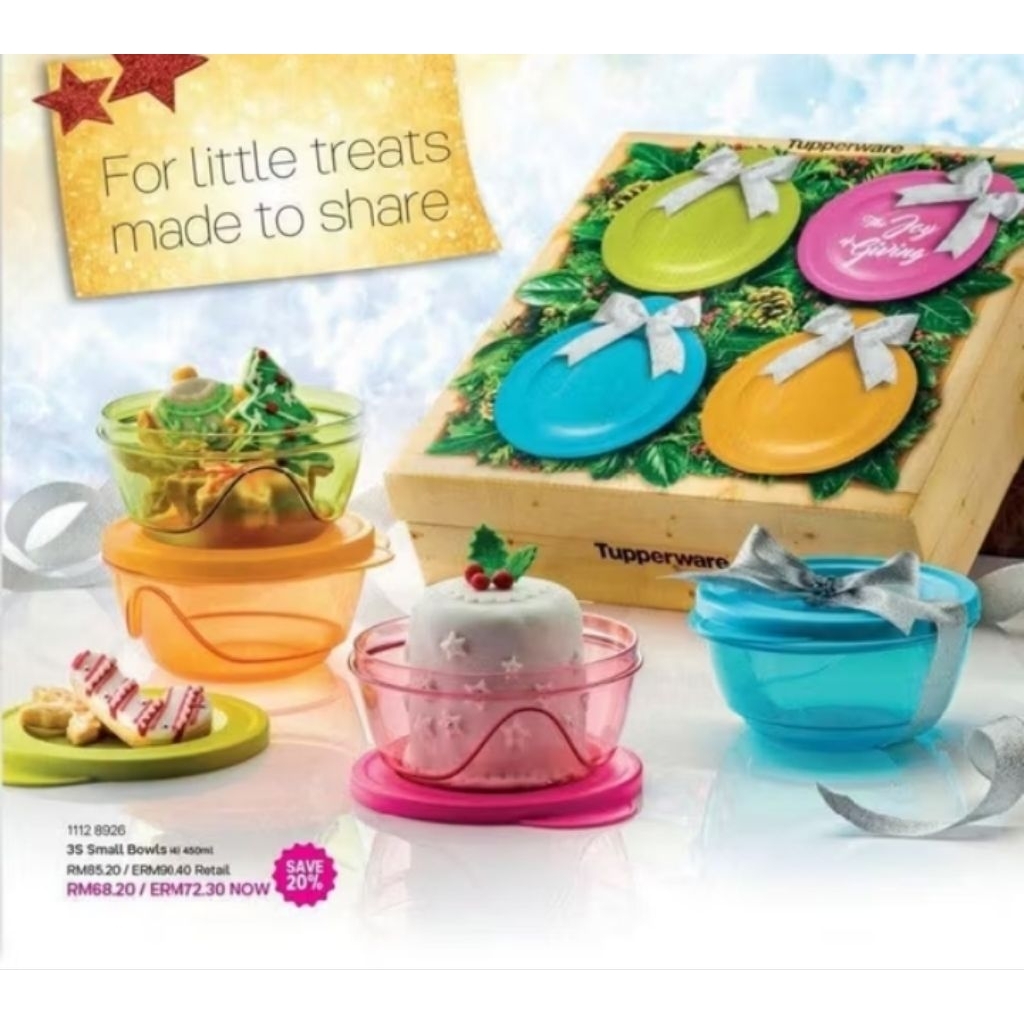 bowl 3s small 450ml limited Tupperware