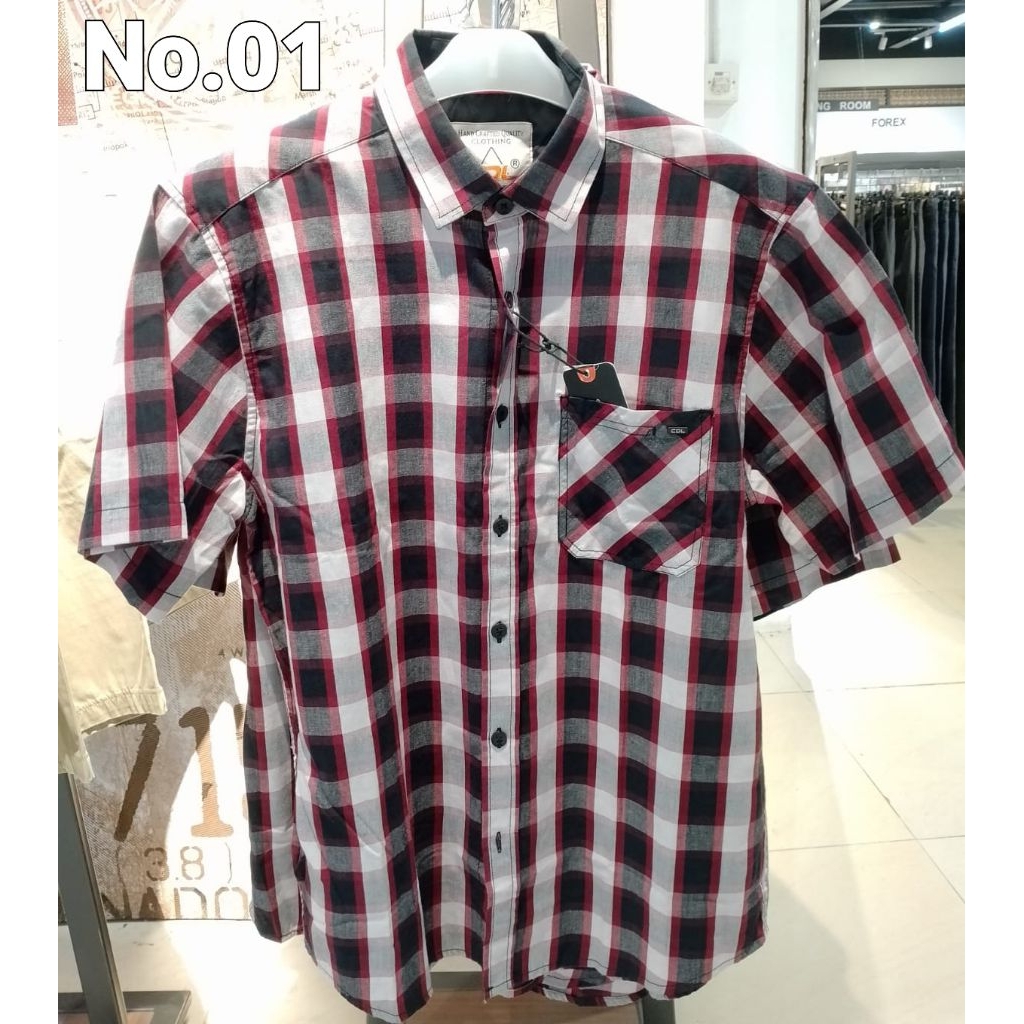 kemeja cardinal lengan pendek