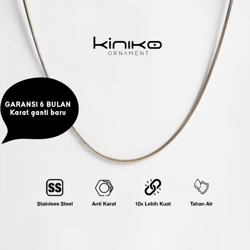 KINIKO Kalung Emas Pria Wanita Titanium Anti Karat / Kalung Gold / Kalung Emas - 50CM/60CM
