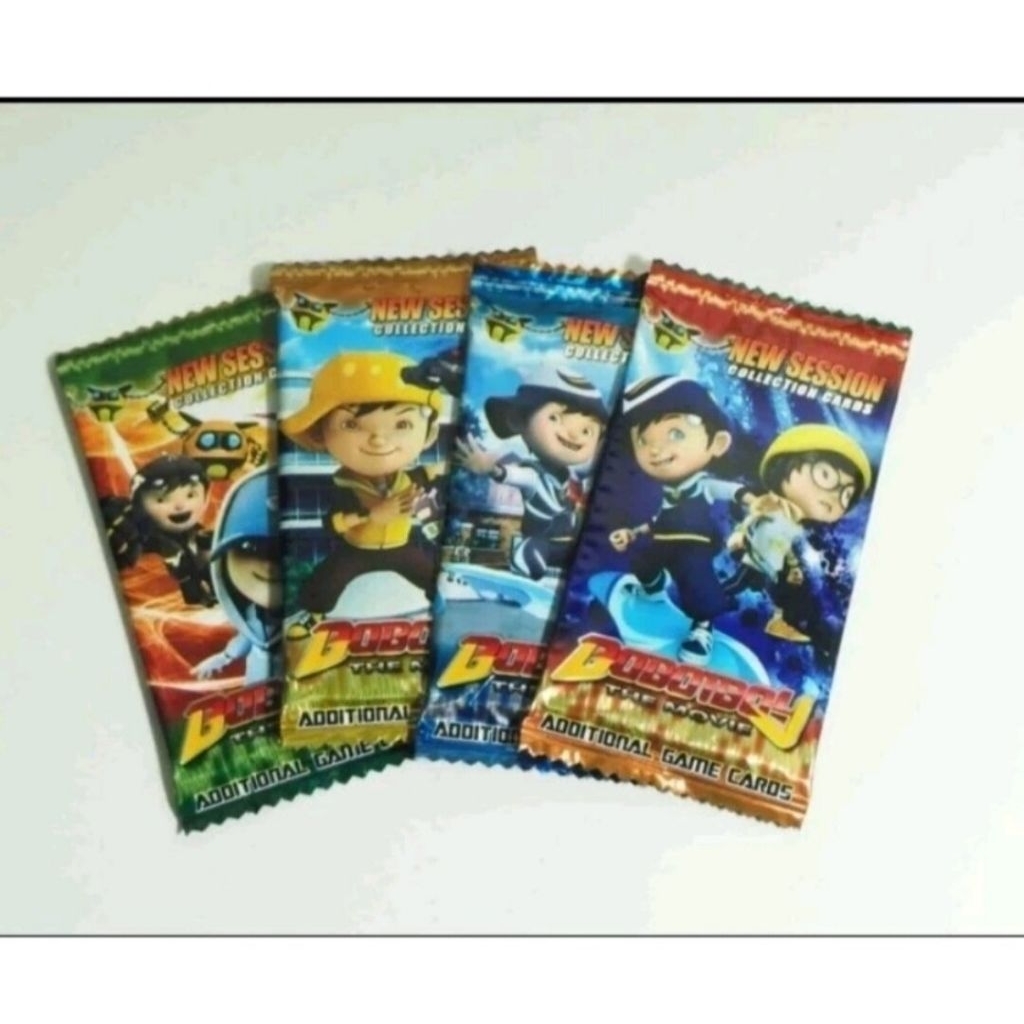 Mainan anak kartu Boboiboy kemasan sachet isi 10 kartu trading card game Boboiboy murah harga per sa